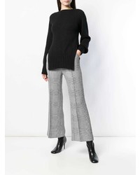 Женский черный свитер с круглым вырезом от Khaite