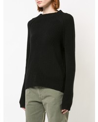 Женский черный свитер с круглым вырезом от Nili Lotan