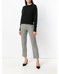 Женский черный свитер с круглым вырезом от Theory