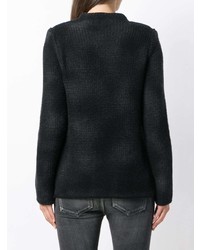 Женский черный свитер с круглым вырезом от Liska