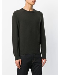 Мужской черный свитер с круглым вырезом от Tomas Maier