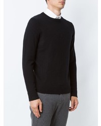 Мужской черный свитер с круглым вырезом от OSKLEN