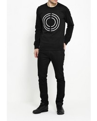 Мужской черный свитер с круглым вырезом от Celio