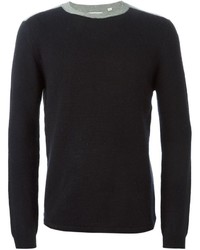 Мужской черный свитер с круглым вырезом от Chinti and Parker