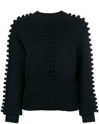 Женский черный свитер с круглым вырезом от Chloé