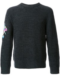 Мужской черный свитер с круглым вырезом от Christian Dada