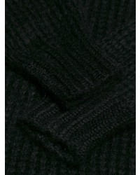 Женский черный свитер с круглым вырезом от Prada