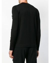 Мужской черный свитер с круглым вырезом от Stone Island Shadow Project
