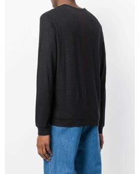 Мужской черный свитер с круглым вырезом от Homecore