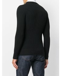 Мужской черный свитер с круглым вырезом от S.N.S. Herning