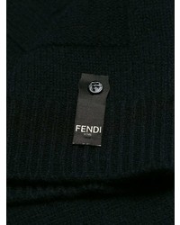 Мужской черный свитер с круглым вырезом от Fendi