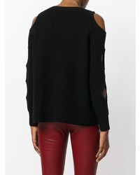 Женский черный свитер с круглым вырезом от Zoe Jordan
