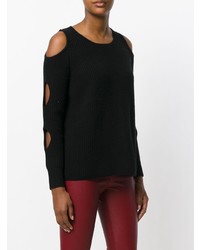 Женский черный свитер с круглым вырезом от Zoe Jordan