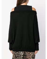Женский черный свитер с круглым вырезом от Federica Tosi