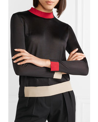 Женский черный свитер с круглым вырезом от Akris