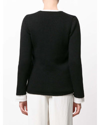 Женский черный свитер с круглым вырезом от Comme des Garcons