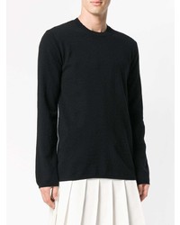 Мужской черный свитер с круглым вырезом от Comme Des Garcons Homme Plus