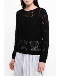 Женский черный свитер с круглым вырезом от Concept Club