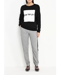 Женский черный свитер с круглым вырезом от Concept Club