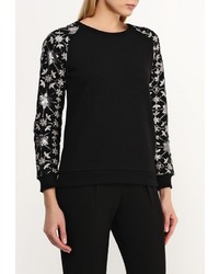 Женский черный свитер с круглым вырезом от Concept Club