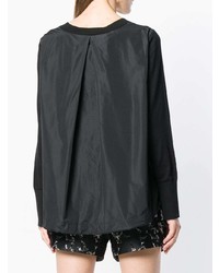 Женский черный свитер с круглым вырезом от Moncler