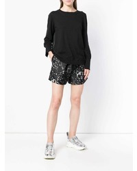 Женский черный свитер с круглым вырезом от Moncler