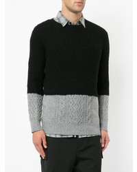 Мужской черный свитер с круглым вырезом от Loveless