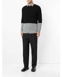 Мужской черный свитер с круглым вырезом от Loveless