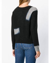 Женский черный свитер с круглым вырезом от Suzusan