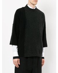Мужской черный свитер с круглым вырезом от Isabel Benenato