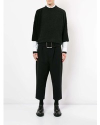 Мужской черный свитер с круглым вырезом от Isabel Benenato