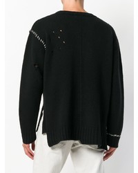 Мужской черный свитер с круглым вырезом от Ambush