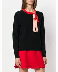 Женский черный свитер с круглым вырезом от Chinti & Parker