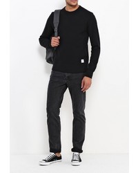 Мужской черный свитер с круглым вырезом от Converse