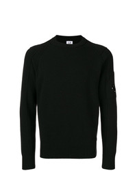 Мужской черный свитер с круглым вырезом от CP Company