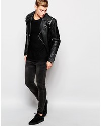 Мужской черный свитер с круглым вырезом от Cheap Monday