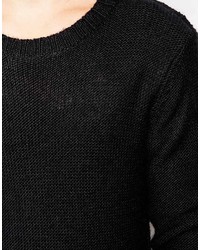 Мужской черный свитер с круглым вырезом от Cheap Monday