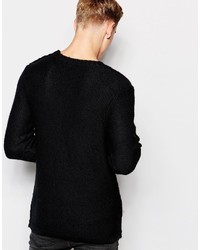Мужской черный свитер с круглым вырезом от Cheap Monday
