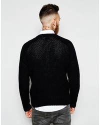 Мужской черный свитер с круглым вырезом от Lee