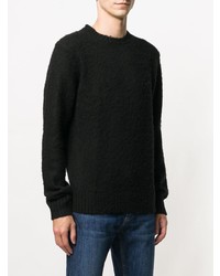 Мужской черный свитер с круглым вырезом от Aspesi