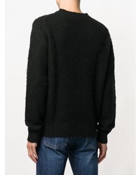 Мужской черный свитер с круглым вырезом от Aspesi