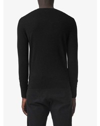 Мужской черный свитер с круглым вырезом от Burberry