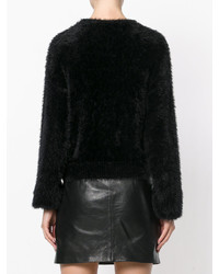 Женский черный свитер с круглым вырезом от Versus