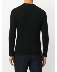 Мужской черный свитер с круглым вырезом от Joseph