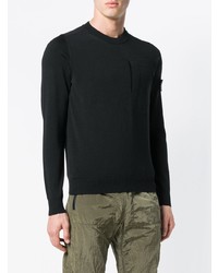 Мужской черный свитер с круглым вырезом от Stone Island Shadow Project