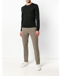 Мужской черный свитер с круглым вырезом от Cenere Gb