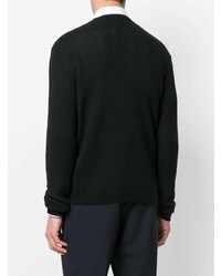 Мужской черный свитер с круглым вырезом от Prada