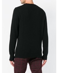 Мужской черный свитер с круглым вырезом от Department 5