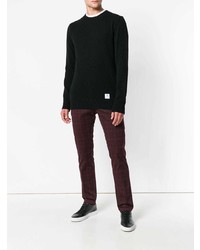 Мужской черный свитер с круглым вырезом от Department 5