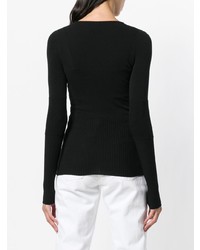 Женский черный свитер с круглым вырезом от Antonio Marras